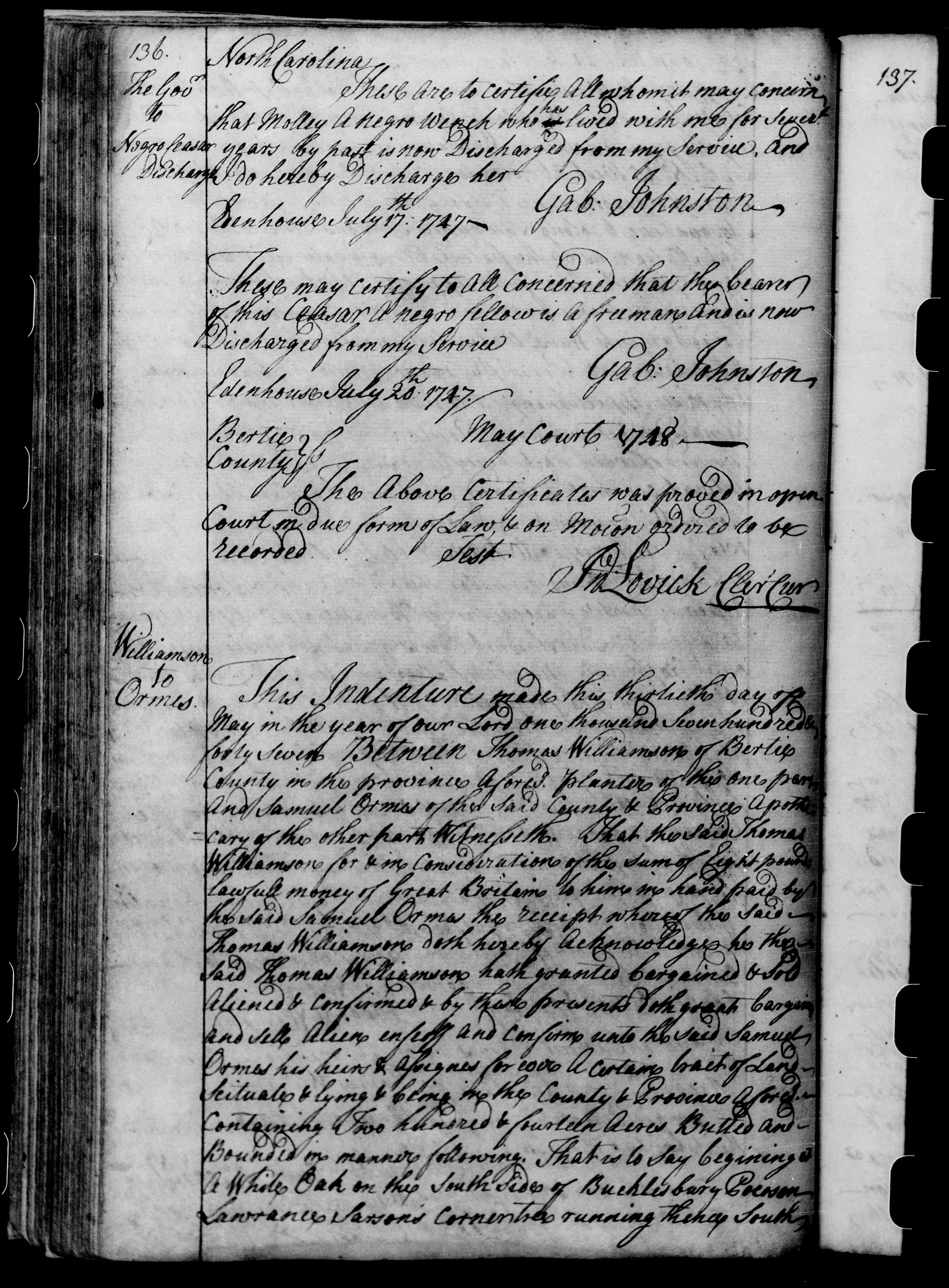 People Not Property Slave Deeds, Digital Library on American Slavery