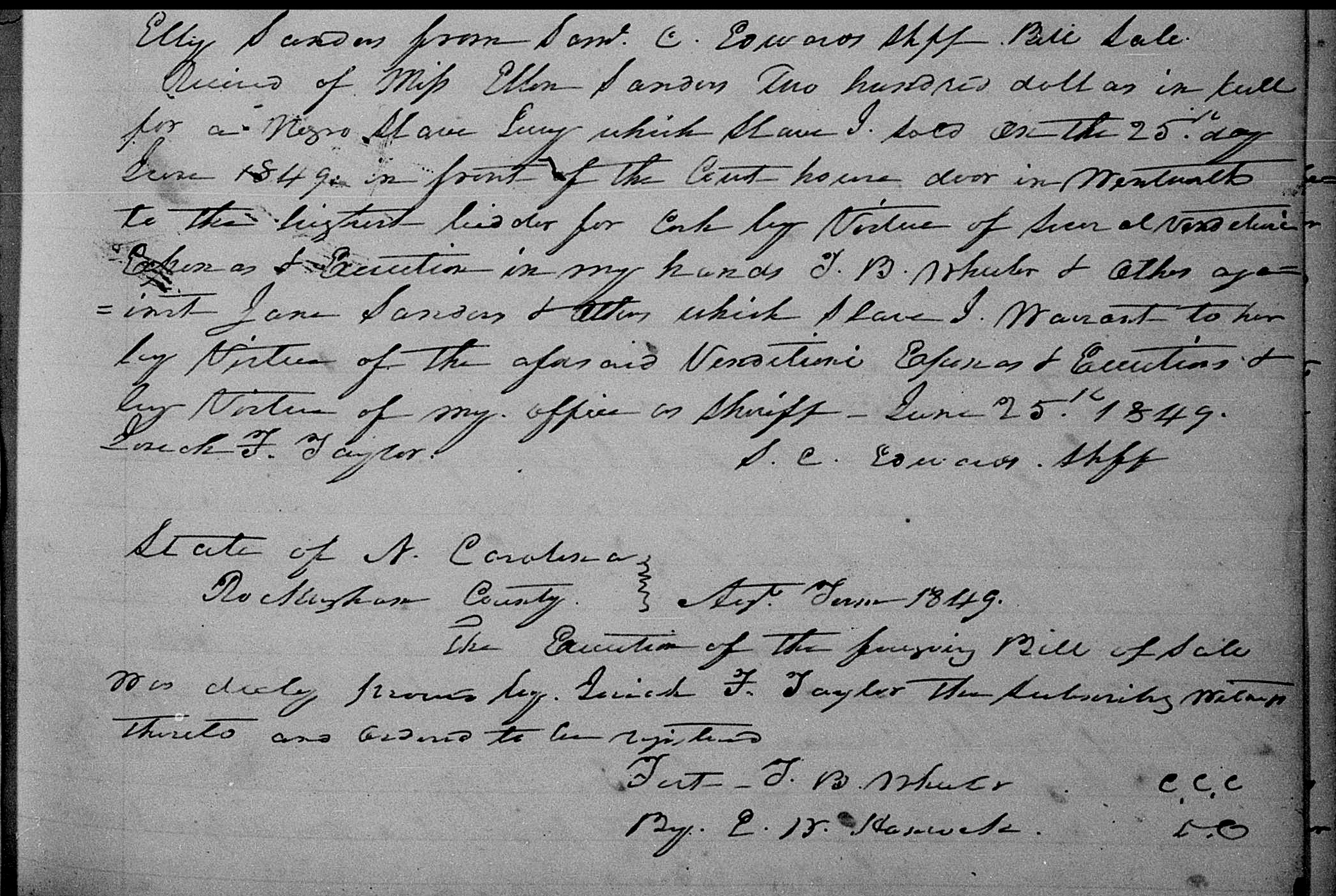 People Not Property Slave Deeds, Digital Library on American Slavery