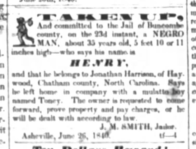NC Runaway Slave Notices Project