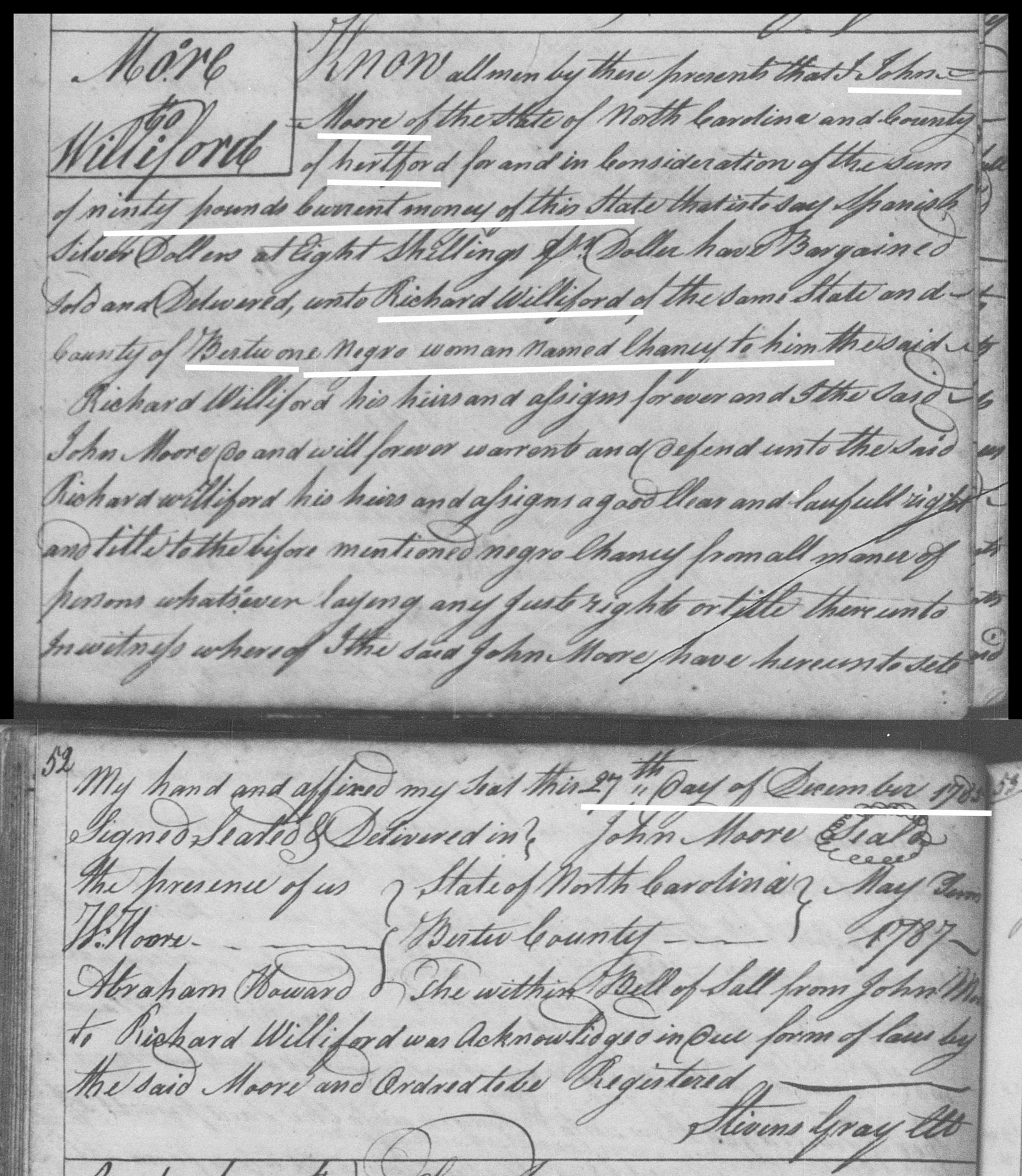 People Not Property Slave Deeds, Digital Library on American Slavery