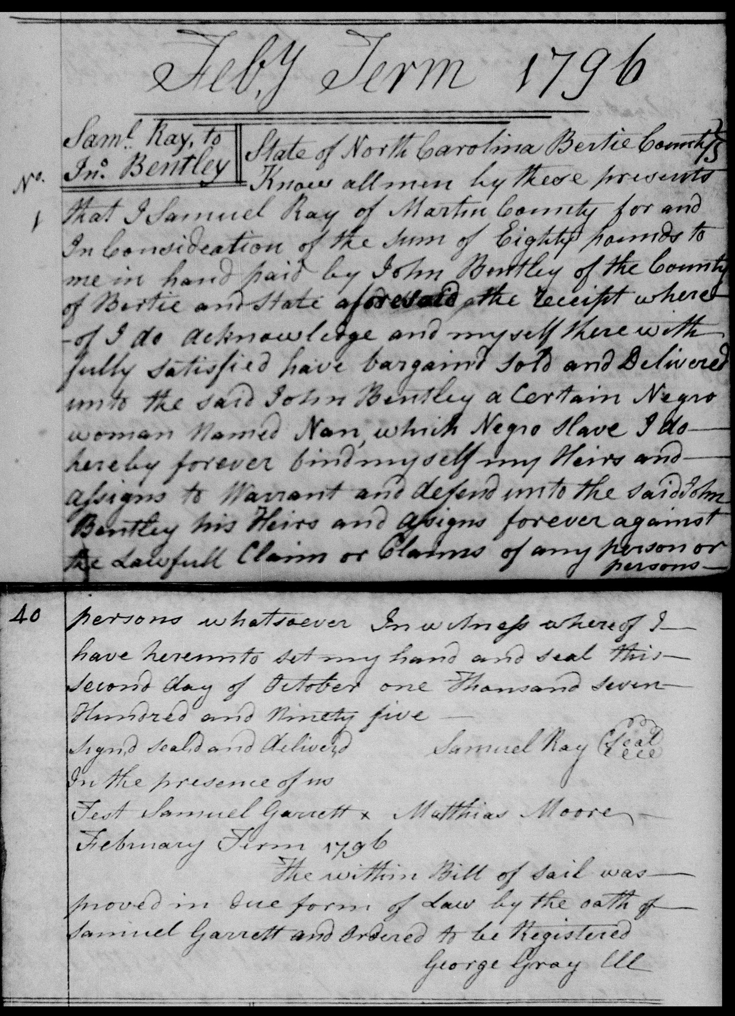 People Not Property Slave Deeds, Digital Library on American Slavery