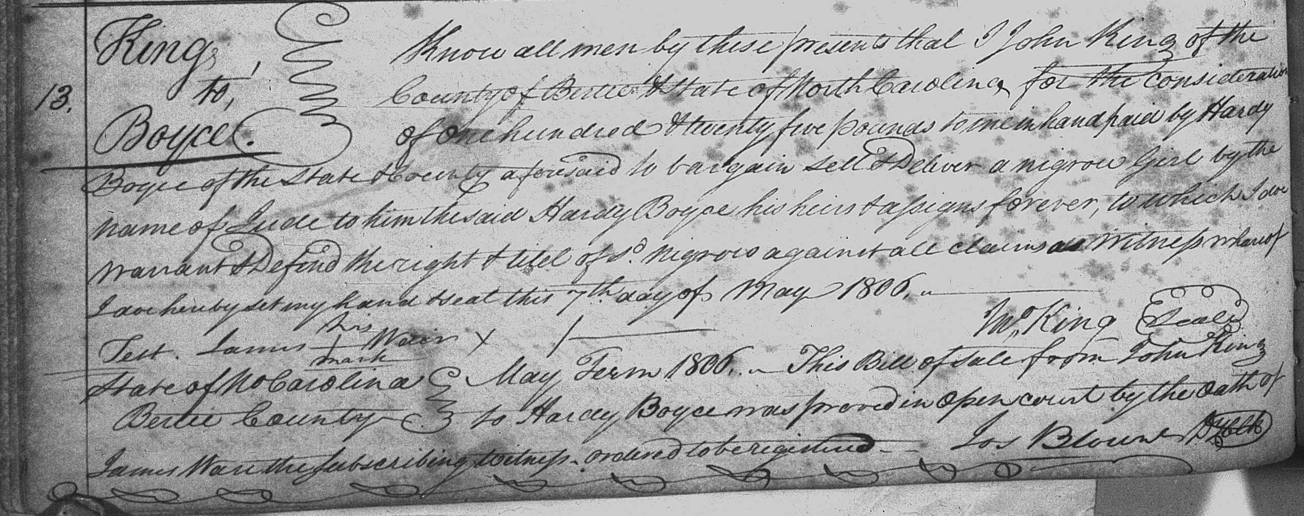 People Not Property Slave Deeds, Digital Library on American Slavery