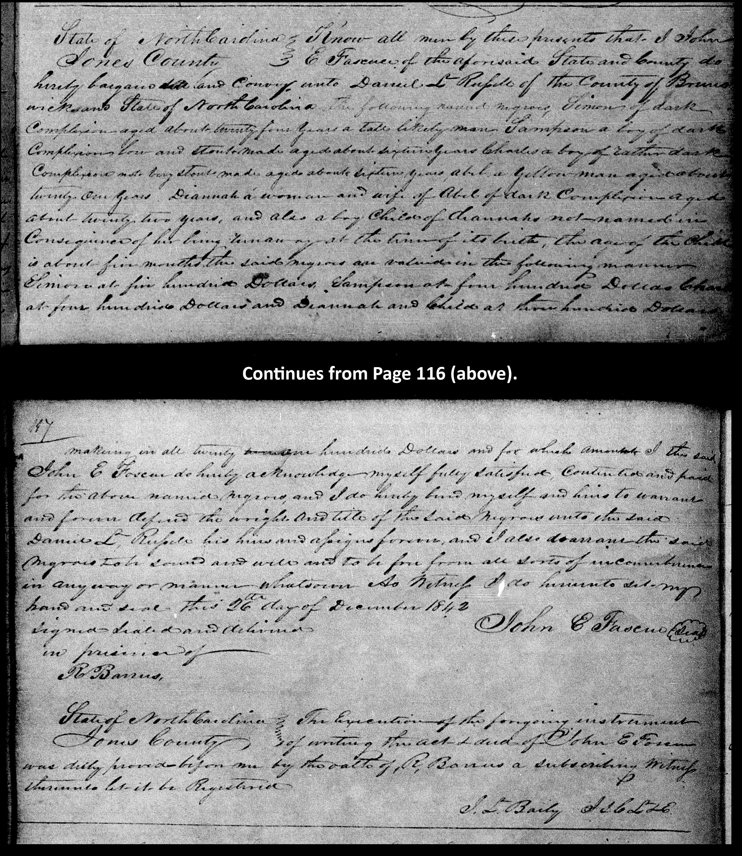 People Not Property: Slave Deeds, Digital Library on American Slavery