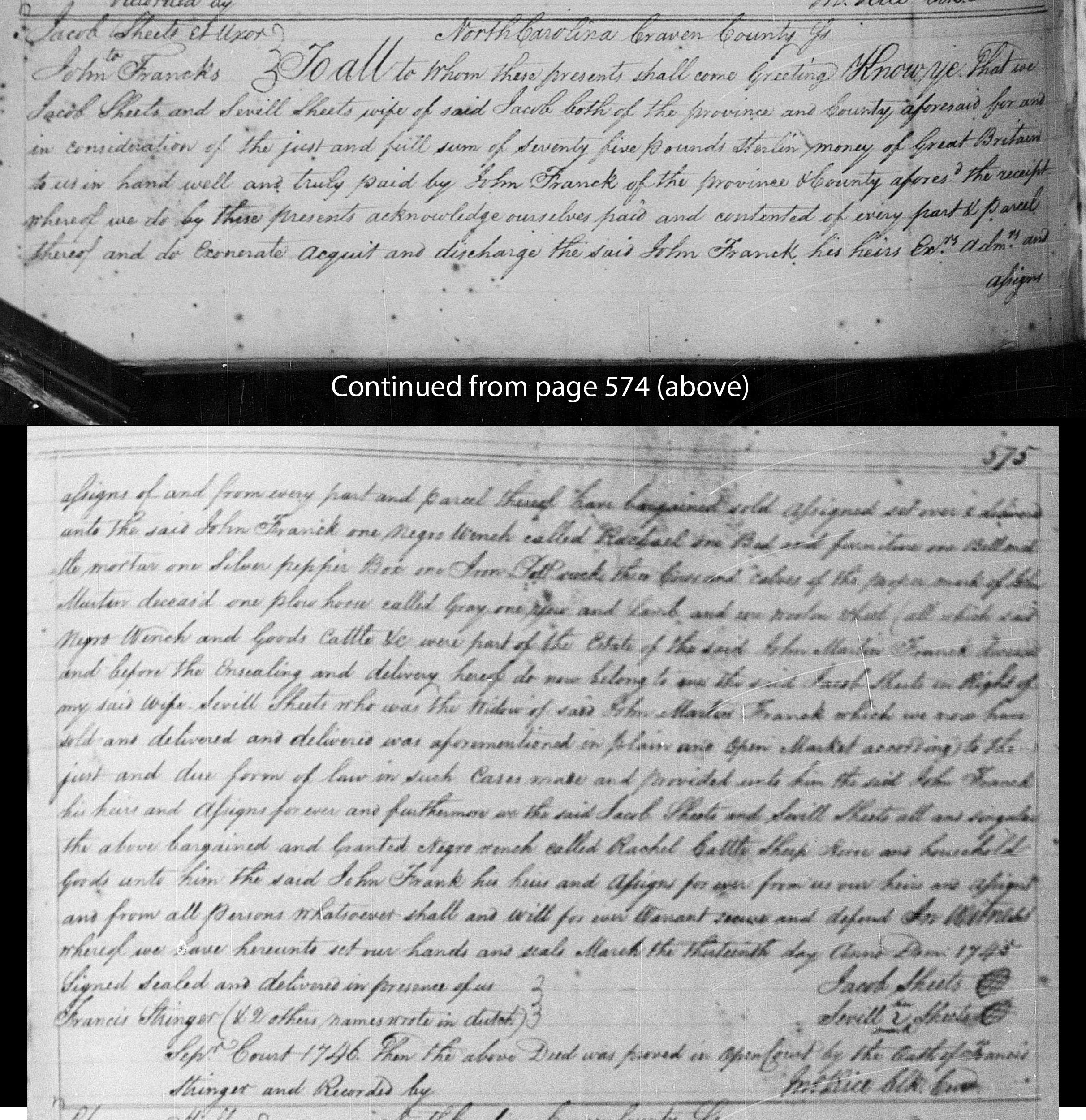 People Not Property Slave Deeds, Digital Library on American Slavery