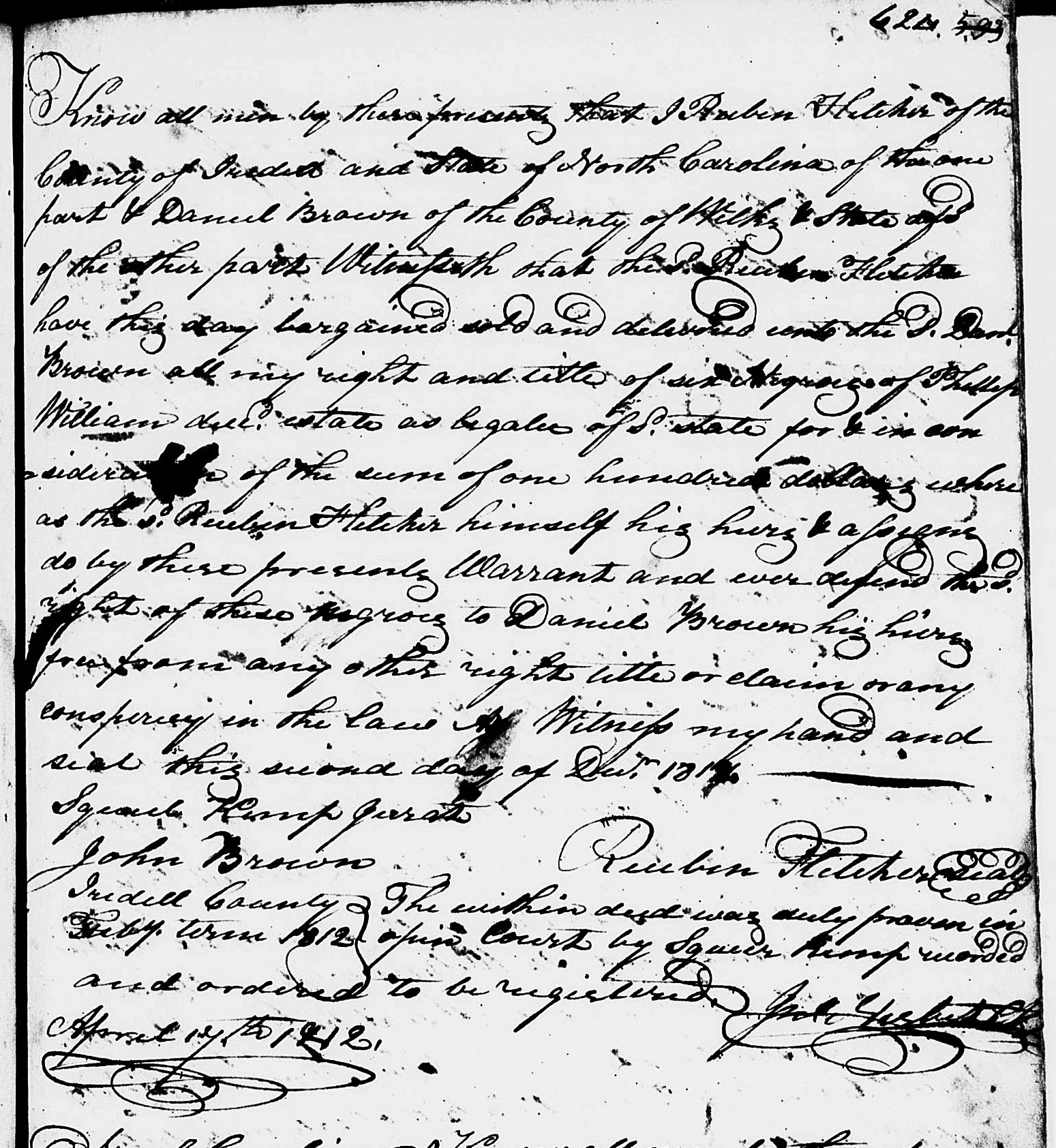 People Not Property Slave Deeds, Digital Library on American Slavery