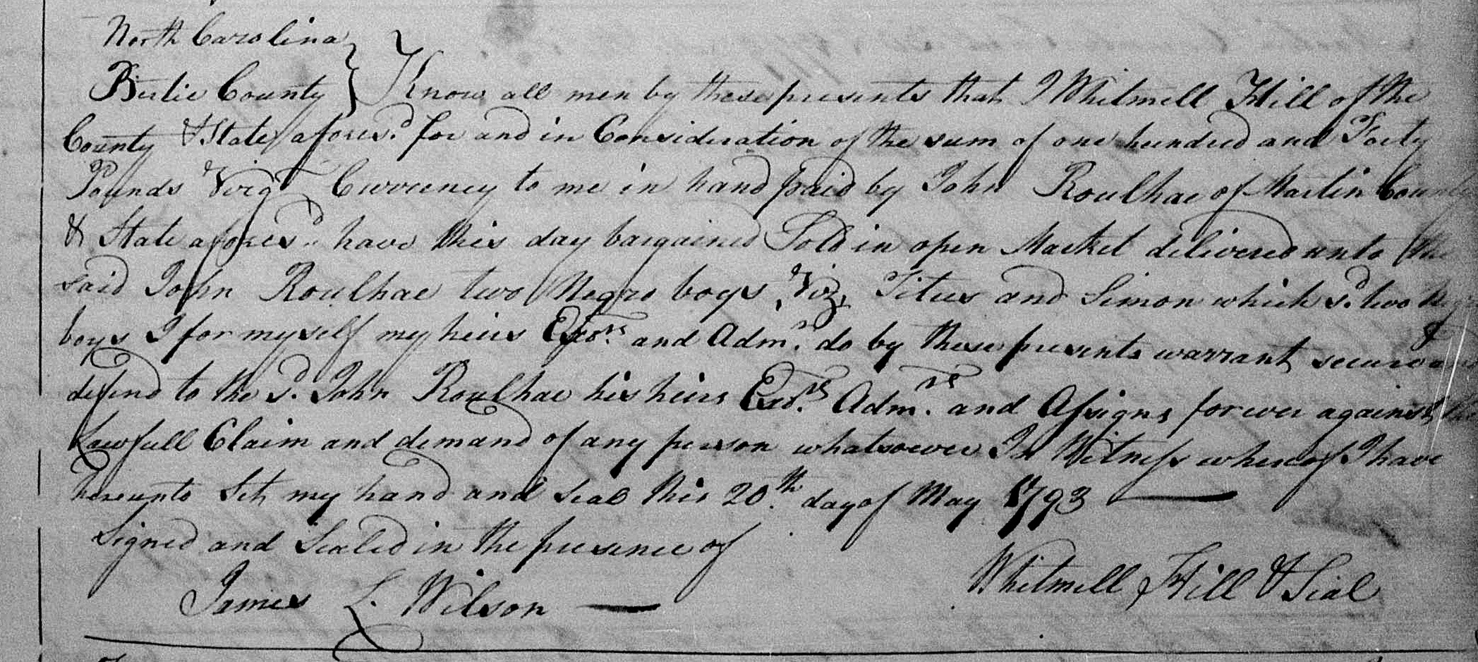 People Not Property Slave Deeds, Digital Library on American Slavery