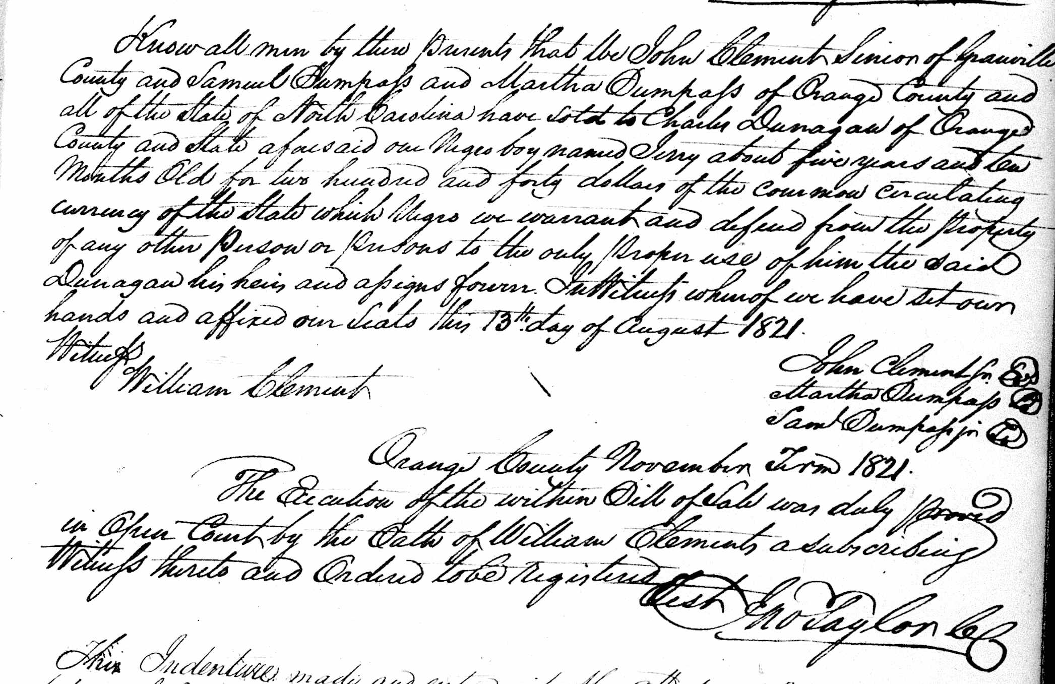 People Not Property Slave Deeds, Digital Library on American Slavery