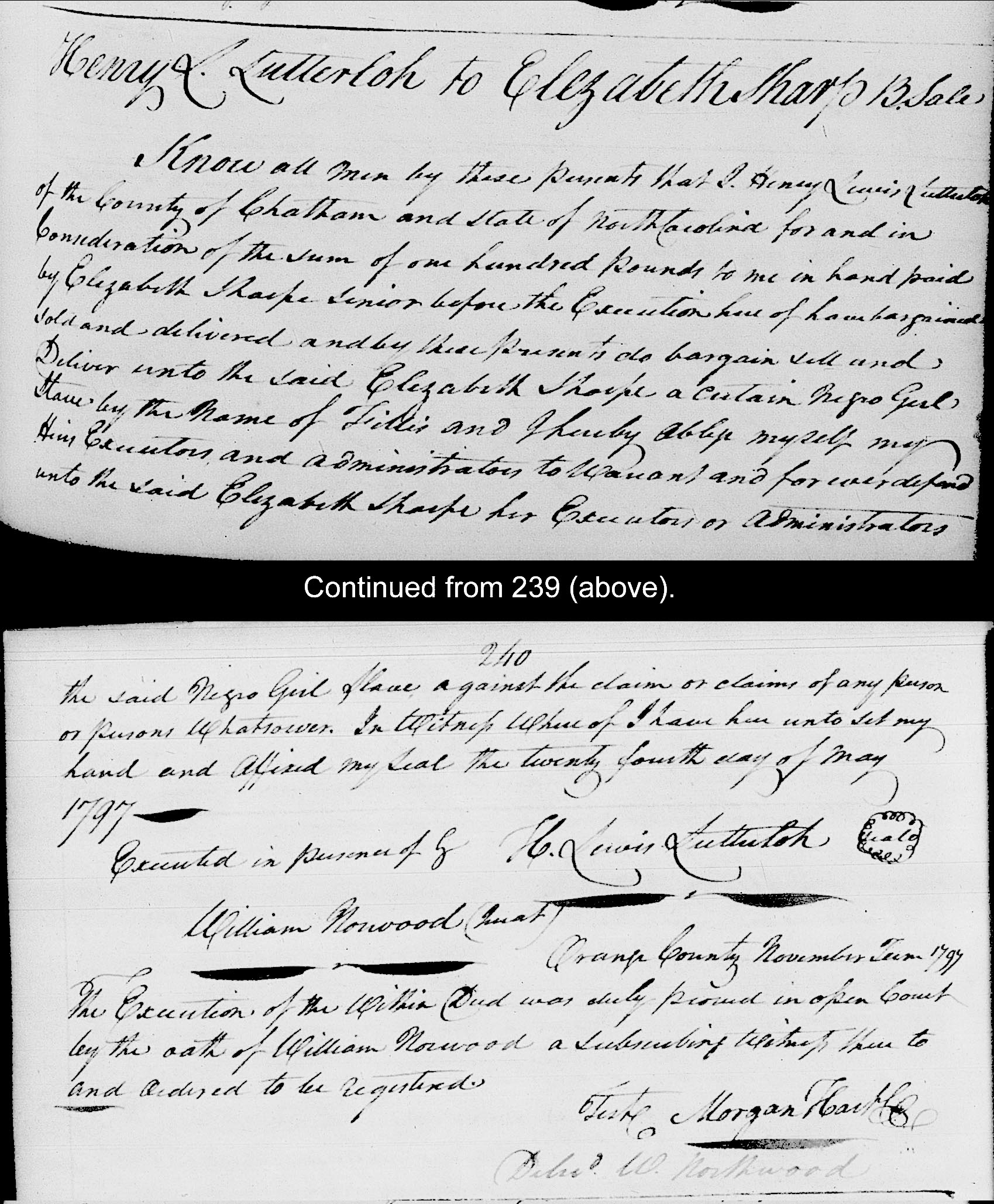 People Not Property Slave Deeds, Digital Library on American Slavery